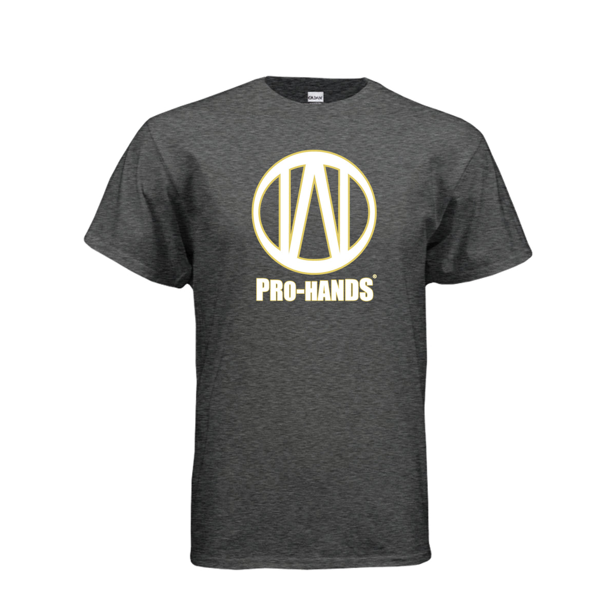 PRO-HANDS Adult Logo T-Shirt in Dark Heather - front view