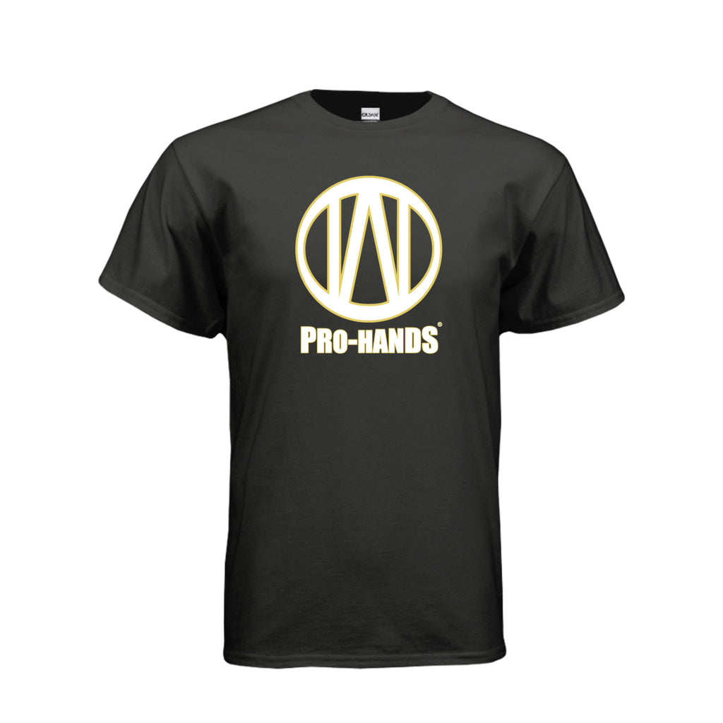 PRO-HANDS Adult Logo T-Shirt in Black - front view