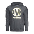 PRO-HANDS Adult Heavy Blend Logo Hoodie in Dark Heather - front view