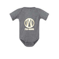 PRO-HANDS Baby Logo Bodysuit in Granite Heather - front view