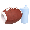 Pro-Hands Football Sports Bottle with 10 oz spill-proof toddler sippy cup and football cup holder