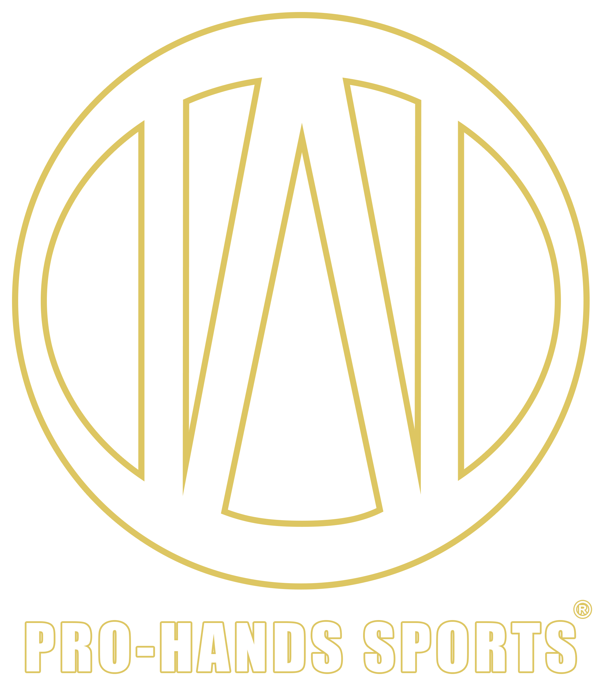 Pro-Hands Sports official white and gold logo