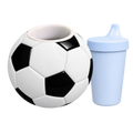 Pro-Hands Soccer Sports Bottle with 10 oz spill-proof toddler sippy cup and soccer-ball cup holder